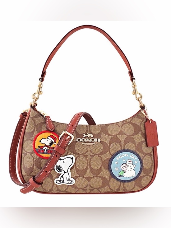 Coach Handbags - Coach X Peanuts Teri Shoulder Bag Signature Canvas Patches Crossbody